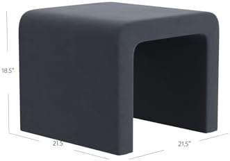 HomePop 22" Modern Arch Velvet Ottoman - Image 3