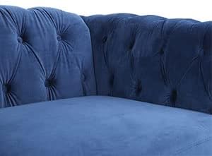 ORRD Chesterfield Loveseat, Modern Velvet Sofa Tufted Couch 2 Seater - Image 5