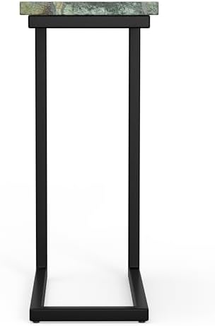 SIMPLIHOME Skyler 18" Wide C-Side Table in Black/Green Marble - Image 6