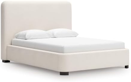 Signature Design by Ashley Upholstered Queen Bed Frame, Tall Headboard by Unknown