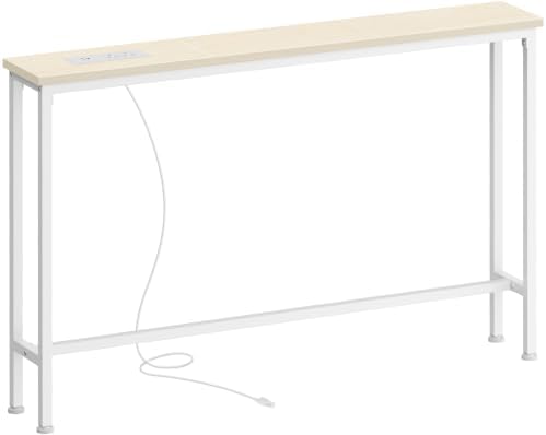 SUPERJARE 39.4 inch Narrow Behind Couch Table by SUPERJARE