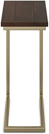 SIMPLIHOME Skyler 18" Wide Solid Wood Rectangular End Table in Dark Brown - Image 4