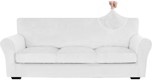 XINEAGE 4-Piece Velvet Sofa Cover, Couch Covers by XINEAGE