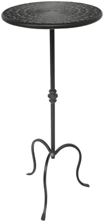 Metal Round Side Table, Modern Accent Small Drink Table, Coffee Martini Table by REMENNA