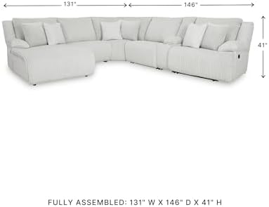 Signature Design by Ashley 6-Piece Reclining Sectional Sofa - Image 3