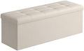 SONGMICS Storage Ottoman Bench, 43.3 Inches Folding Foot Rest Stool by SONGMICSbySONGMICSHOME