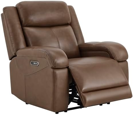 Watson & Whitely Genuine Leather Wall Hugger Power Recliner by WatsonWhitely