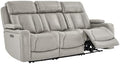 Watson & Whitely Power Reclining Sofa 3-Seat, Genuine Leather Light Grey by WatsonWhitely