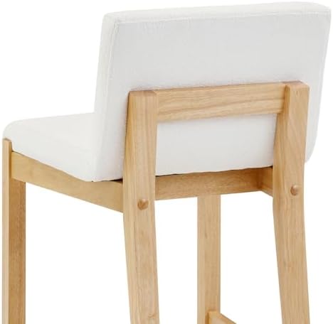 Nathan James Gracie Modern Upholstered Bar Stool, Wooden Bar Stool - Image 5