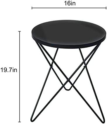 HLR Modern Round Side Table, End Table - Image 2
