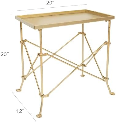Creative Co-Op Vintage Rectangular Metal End Table - Image 3