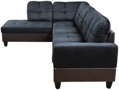 L-Shaped 3-Piece Lint and PVC Sofa - Image 5