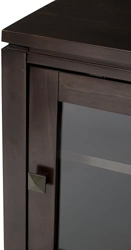 SIMPLIHOME Cosmopolitan 36" Storage Cabinet in Mahogany Brown - Image 6