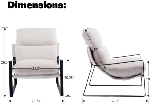 LukeAlon Modern Sherpa Accent Armchair - Image 2