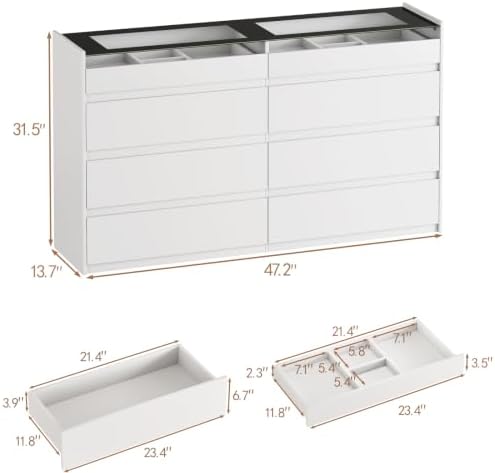8 Drawer Dresser for Bedroom - Image 2