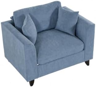 ERYE 46.9" Chenille Upholstered Accent Chair Wide Seat - Image 6