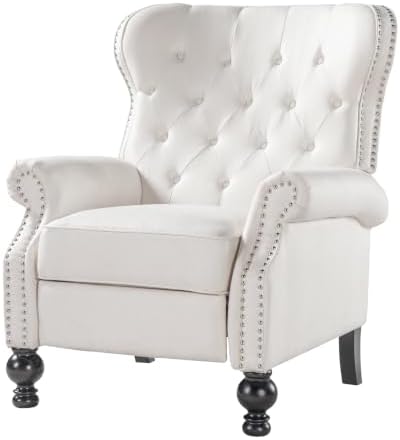 Christopher Knight Home Momo Wingback Recliner Chair, Upholstered Manual Push - Image 7