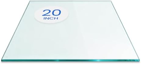 Dulles Glass 20" Square Glass Table Top, 1/4" Thick Clear Tempered Replacement by DullesGlass