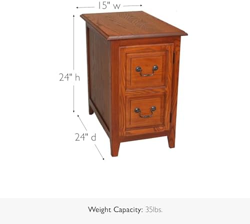 Leick Home Mission Cabinet End Table, Medium Oak - Image 2