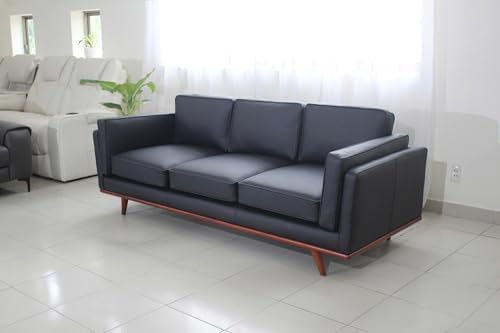 Mega Solutions Savoy Full All Around Front and Back Italian Leather Sofa 89" - Image 2