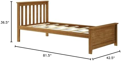 Plank+Beam Solid Wood Twin Bed Frame, Platform Bed - Image 2
