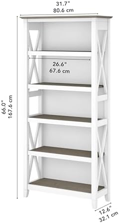 Bush Home Tall 5 Shelf Bookcase - Image 3