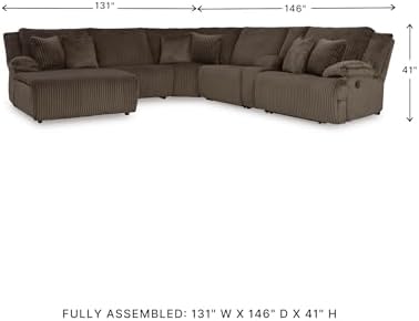 Signature Design by Ashley 6-Piece Reclining Sectional Sofa - Image 3