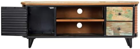 Solid Reclaimed Wood TV Stand 47.2x11.8x17.7 Inches - Image 4