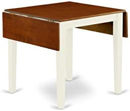 East West Furniture NDT-WHI-T Norden Dining Table, Buttermilk & Cherry - Image 4