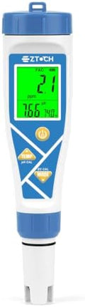 Digital Pool Chlorine pH Salt Water Tester, 8 in 1 Hydrogen ORP TDS by EZTOCH