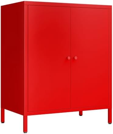 Small 2 Door Metal Storage Side Buffet Cabinet by Fumedo