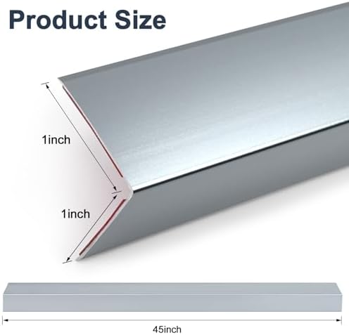 4PCS 45" Aluminum Metal Corner Protectors, Self Adhesive Corner Guards - Image 2