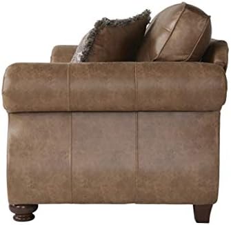 Roundhill Furniture Leinster Fabric Upholstered Nailhead 3-Piece Livingroom Set - Image 4