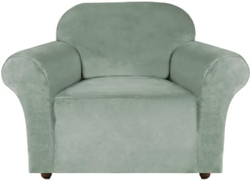 Turquoize Stretch Velvet Chair Cover Sofa Chair Covers by Turquoize