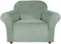Turquoize Stretch Velvet Chair Cover Sofa Chair Covers by Turquoize