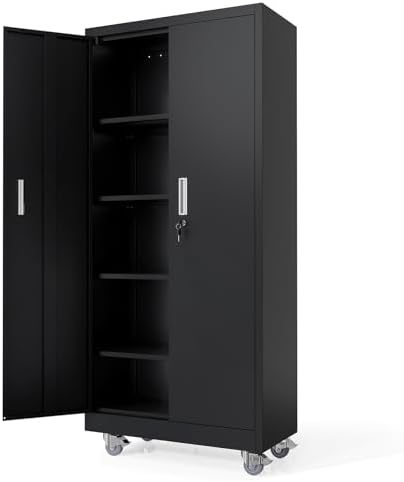 VINGLI Rolling Metal Storage Cabinet by VINGLI