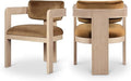 Meridian Furniture Sacha Velvet/Rubberwood Dining Chair by Unknown
