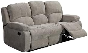 Betsy Furniture Soft Microfiber Reclining Sofa Set, Drop Down Table, Cupholder - Image 5
