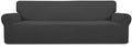 Easy-Going Stretch 4 Seater Oversized Sofa Couch Cover Dark Gray by Easy-Going
