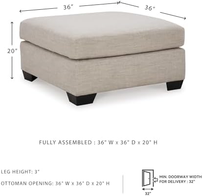 Signature Design by Ashley Mahoney Contemporary Oversized Accent Ottoman - Image 7