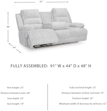 Signature Design by Ashley Power Reclining Sofa - Image 3