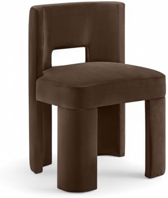 Meridian Furniture Zuno Brown Velvet Performance Fabric Dining Chair - Image 4