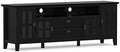 SIMPLIHOME Artisan 72" Wide Solid Wood TV Stand in Black by SimpliHome