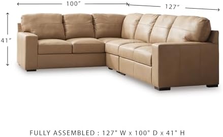 Signature Design by Ashley Bandon 3-Piece Leather Sectional Sofa - Image 3