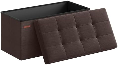 SONGMICS 30 Inches Folding Storage Ottoman Bench, Load 660 lb by SONGMICSbySONGMICSHOME