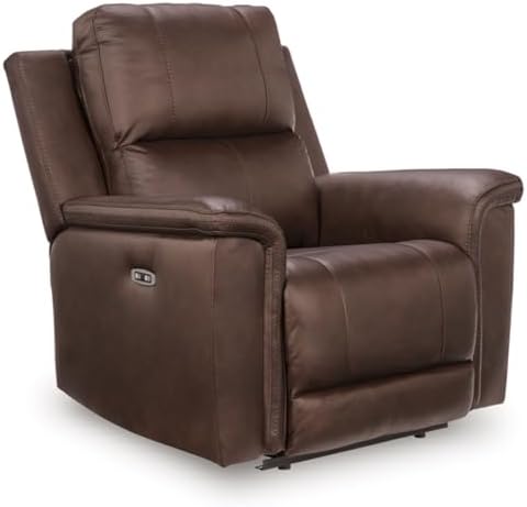 Signature Design by Ashley 1-Piece Leather Power Recliner, Zero Gravity by Unknown