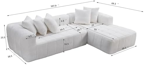 L-Shaped Sectional Cloud Sofa - Image 2