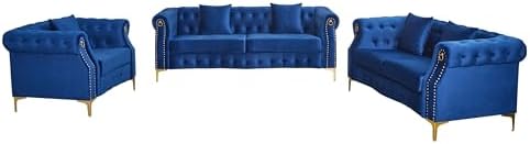 Hybition 3-Piece Living Room Sofa Set, Tufted Design by Hybition