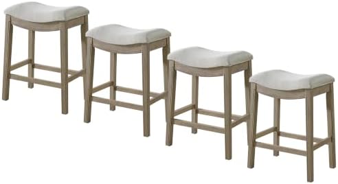 ROME + OAK Parker 26" Backless Saddle Stool, Reclaimed Oak by ROMEOAK