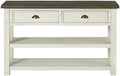 Martin Svensson Home Monterey Solid Wood Sofa Console Table, Cream & Brown by Unknown